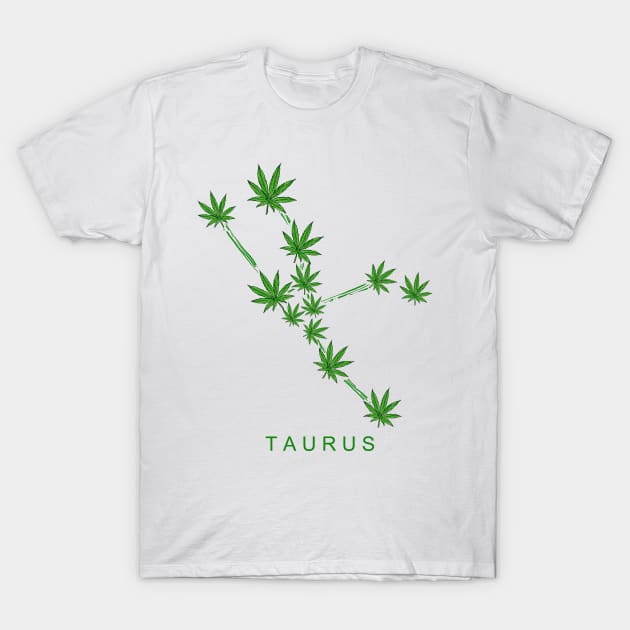 TAURUS WEED ZODIAC T-Shirt by AWANG ART STUDIO